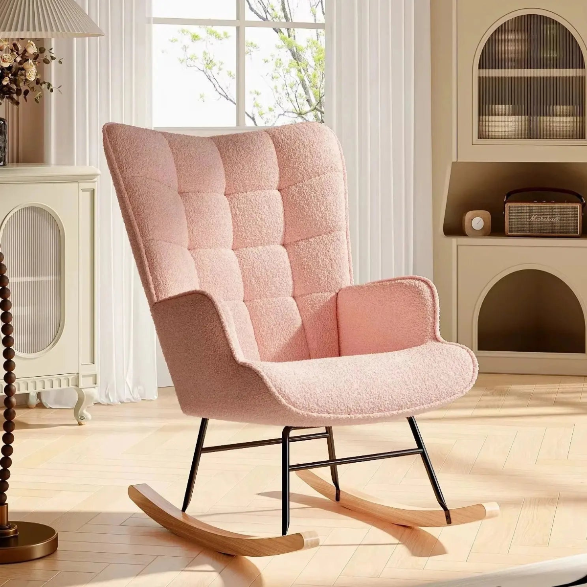 briar ultra soft teddy nursing chair lifestyle in room