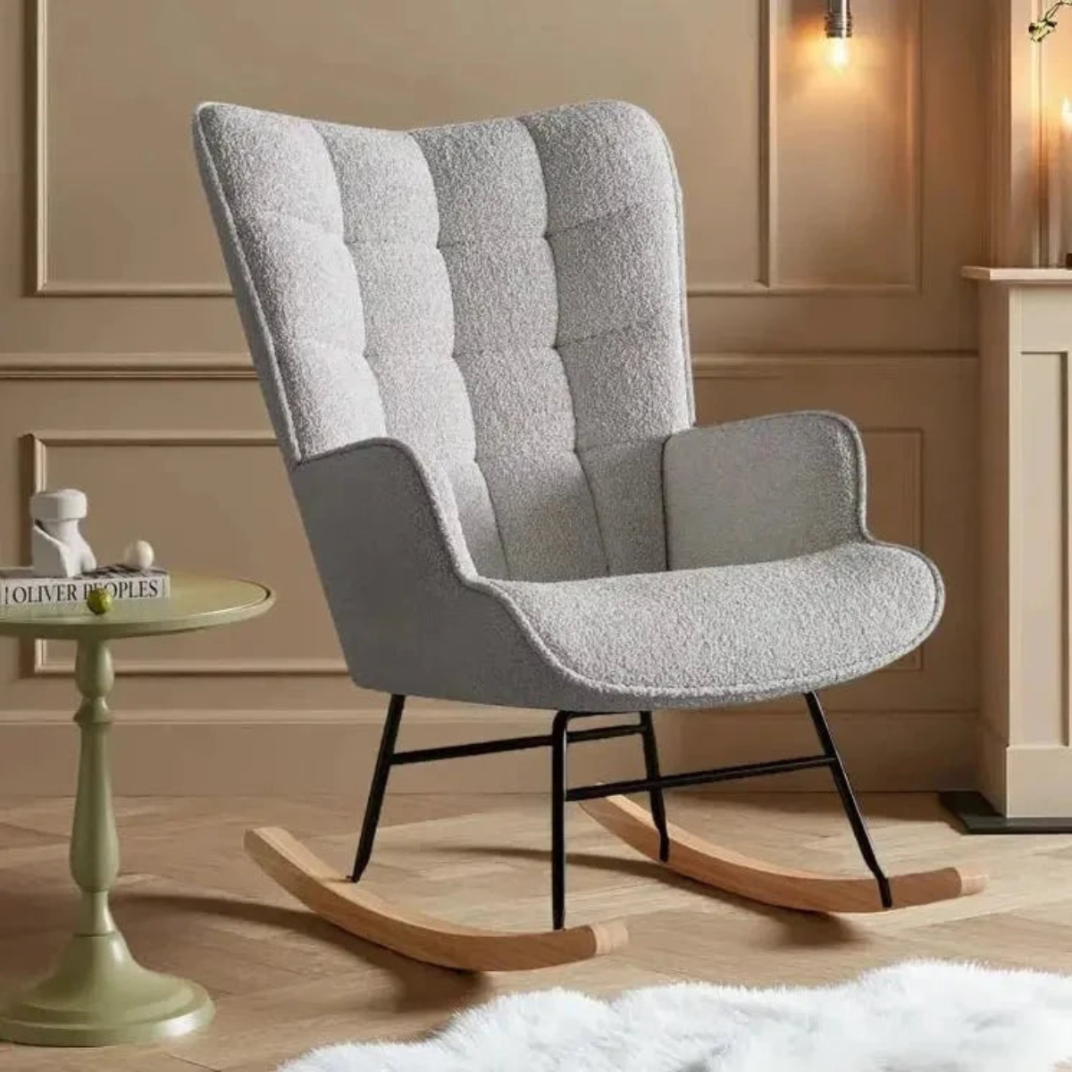 briar ultra soft teddy nursing chair grey