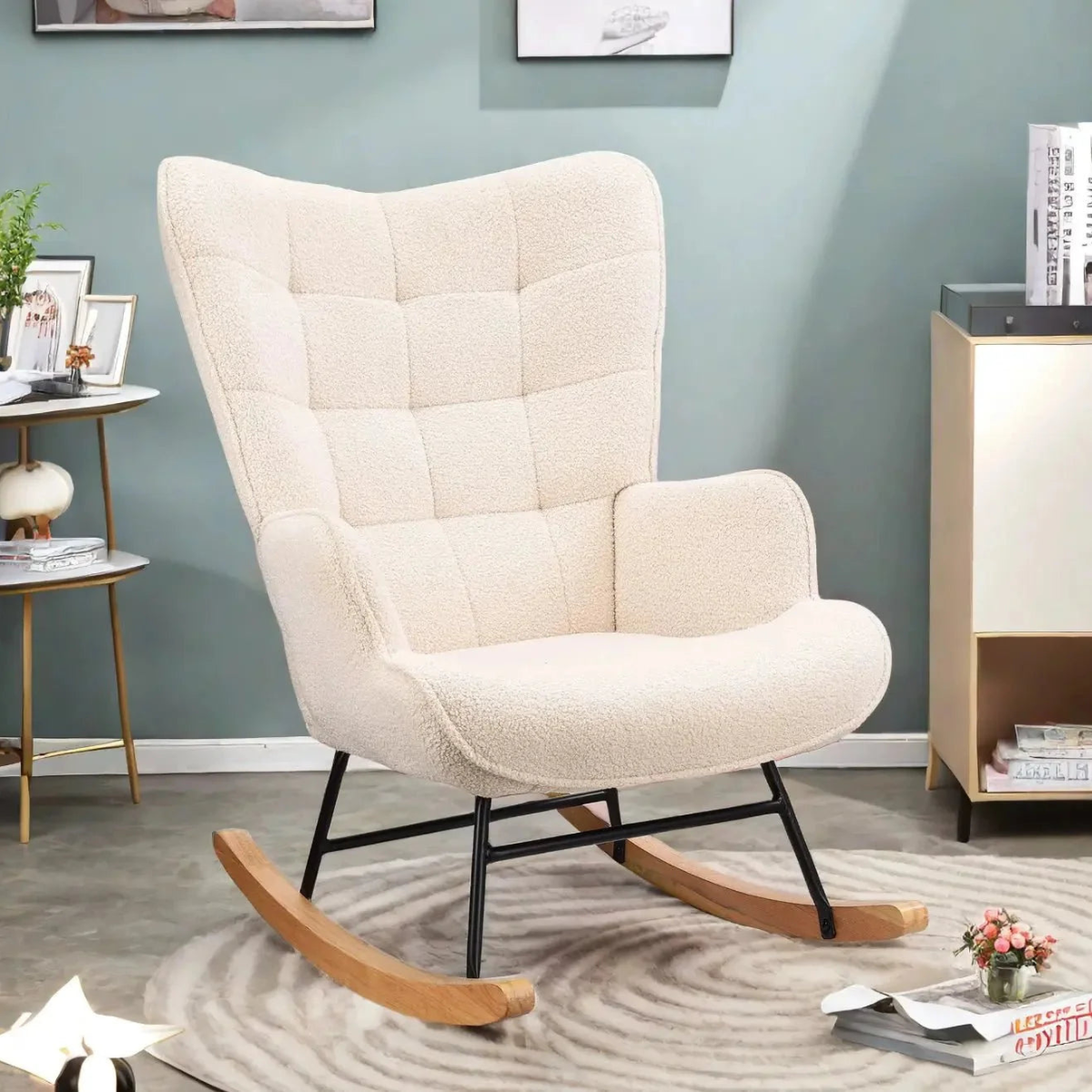 briar ultra soft teddy nursing chair colour ivory