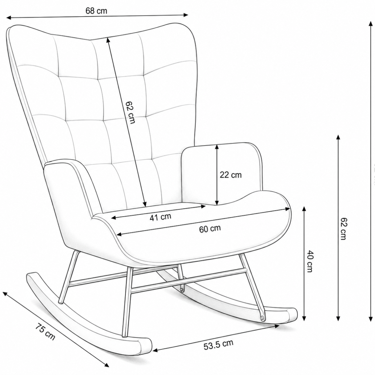 briar ultra soft teddy nursing chair dimensions