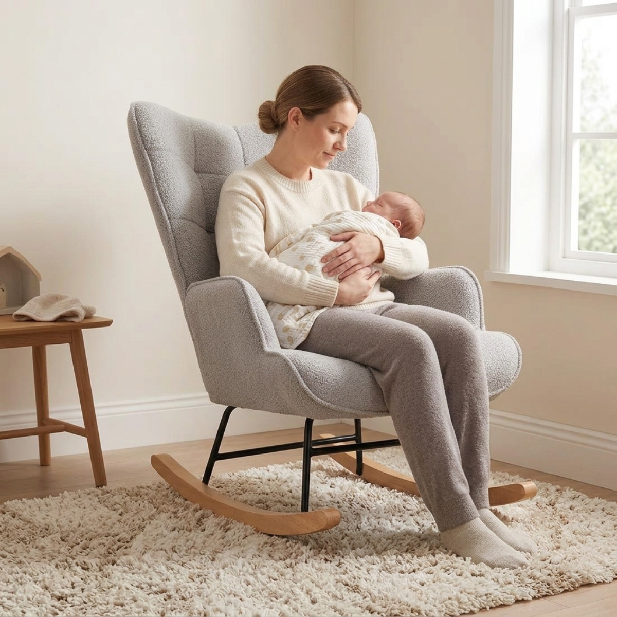 briar ultra soft teddy nursing chair lifestyle
